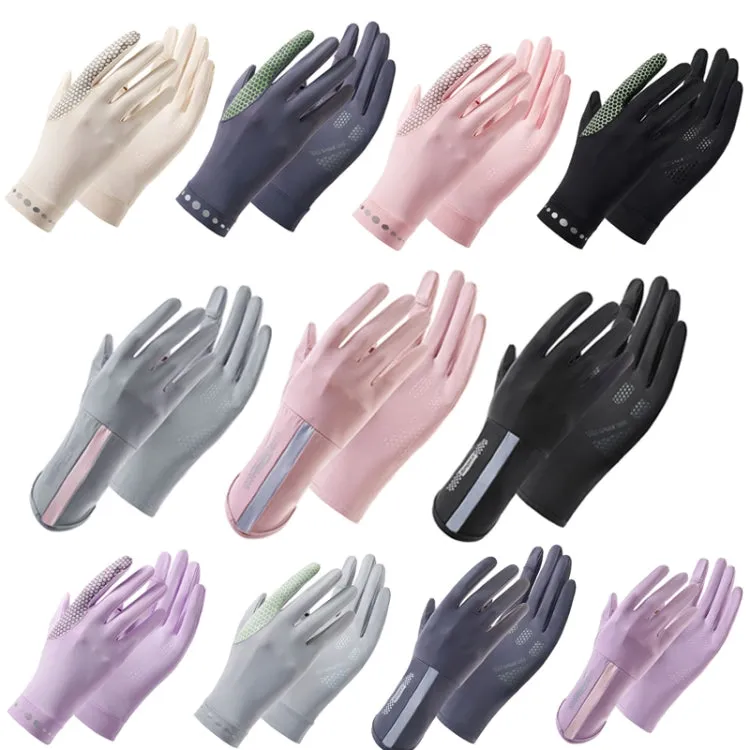 1 Pair XC-14 Riding Driving Sunscreen Anti-UV Fingerless Ice Silk Gloves, Style: Honeycomb (Dark Gray)