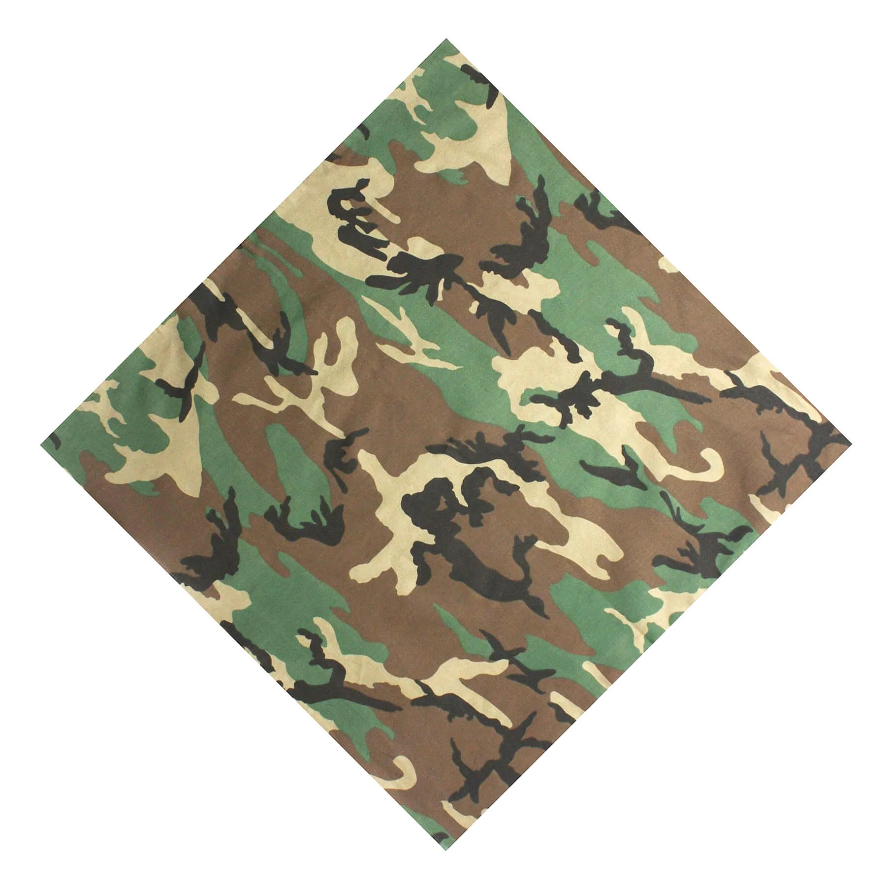 12 Pieces Camo Printed Bandana Camouflage Bandana Unisex Cotton