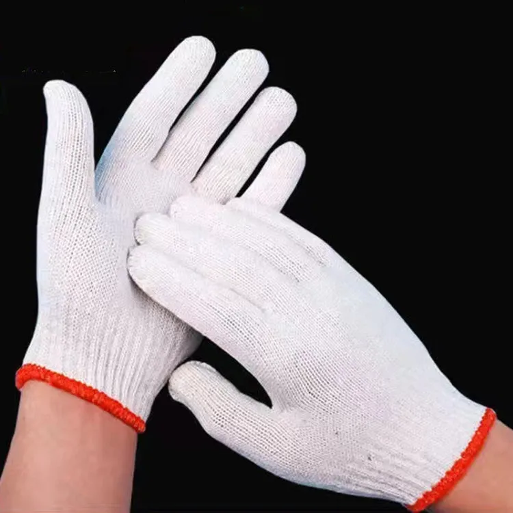 600G 12pairs Labor Protection Wear-Resistant Cotton Gloves Thickened Construction Site Work Gloves