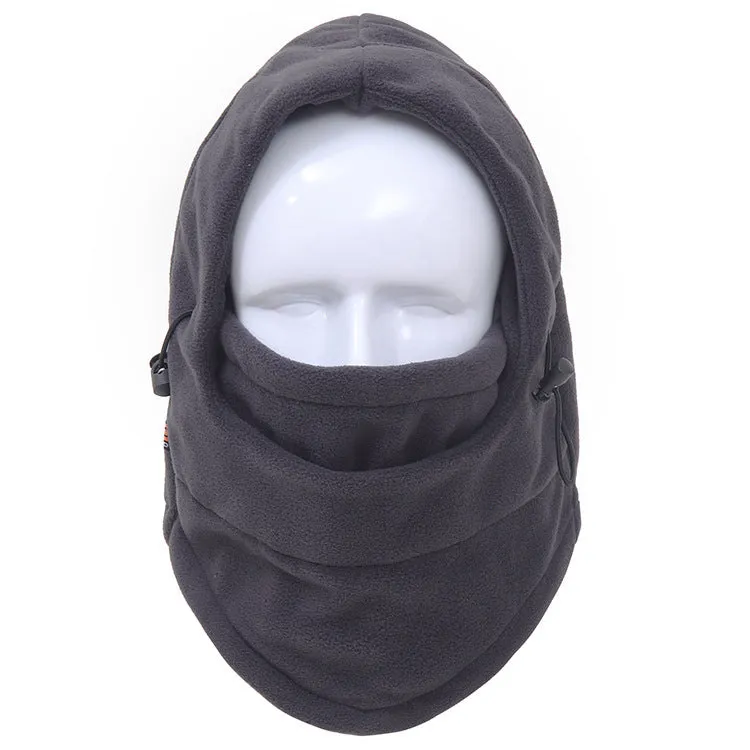 Adjustable thickening mil grain fleece hat winter outdoor cold hat windproof warm hiking hat