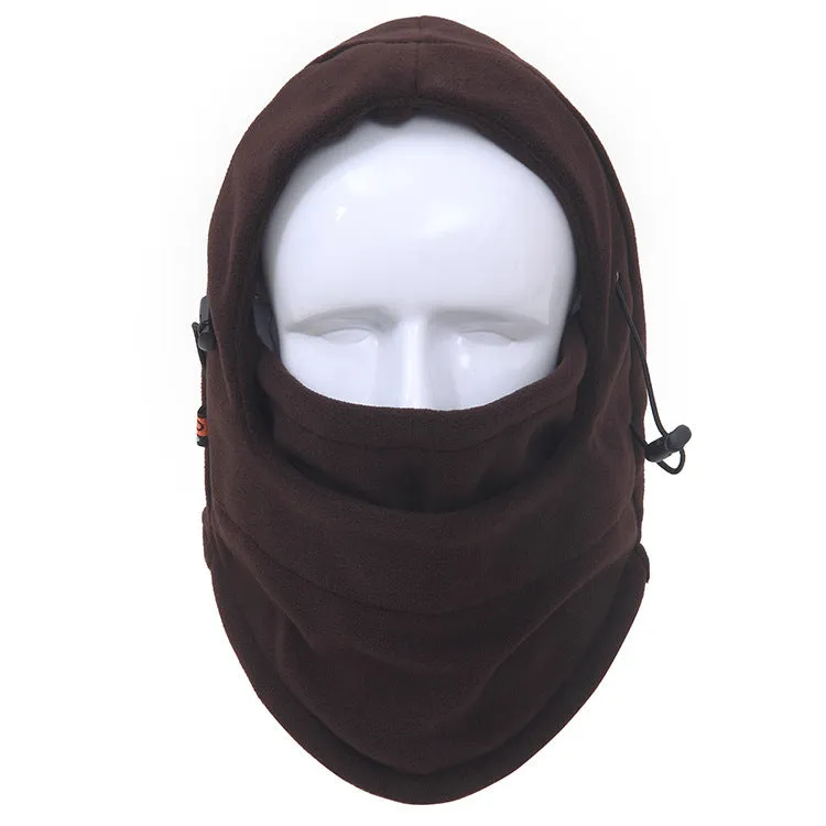 Adjustable thickening mil grain fleece hat winter outdoor cold hat windproof warm hiking hat