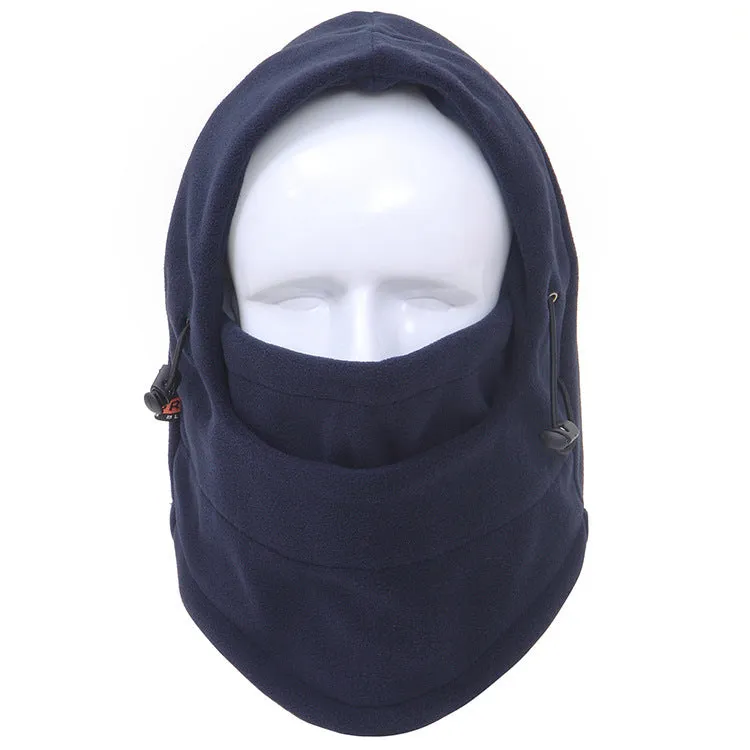 Adjustable thickening mil grain fleece hat winter outdoor cold hat windproof warm hiking hat