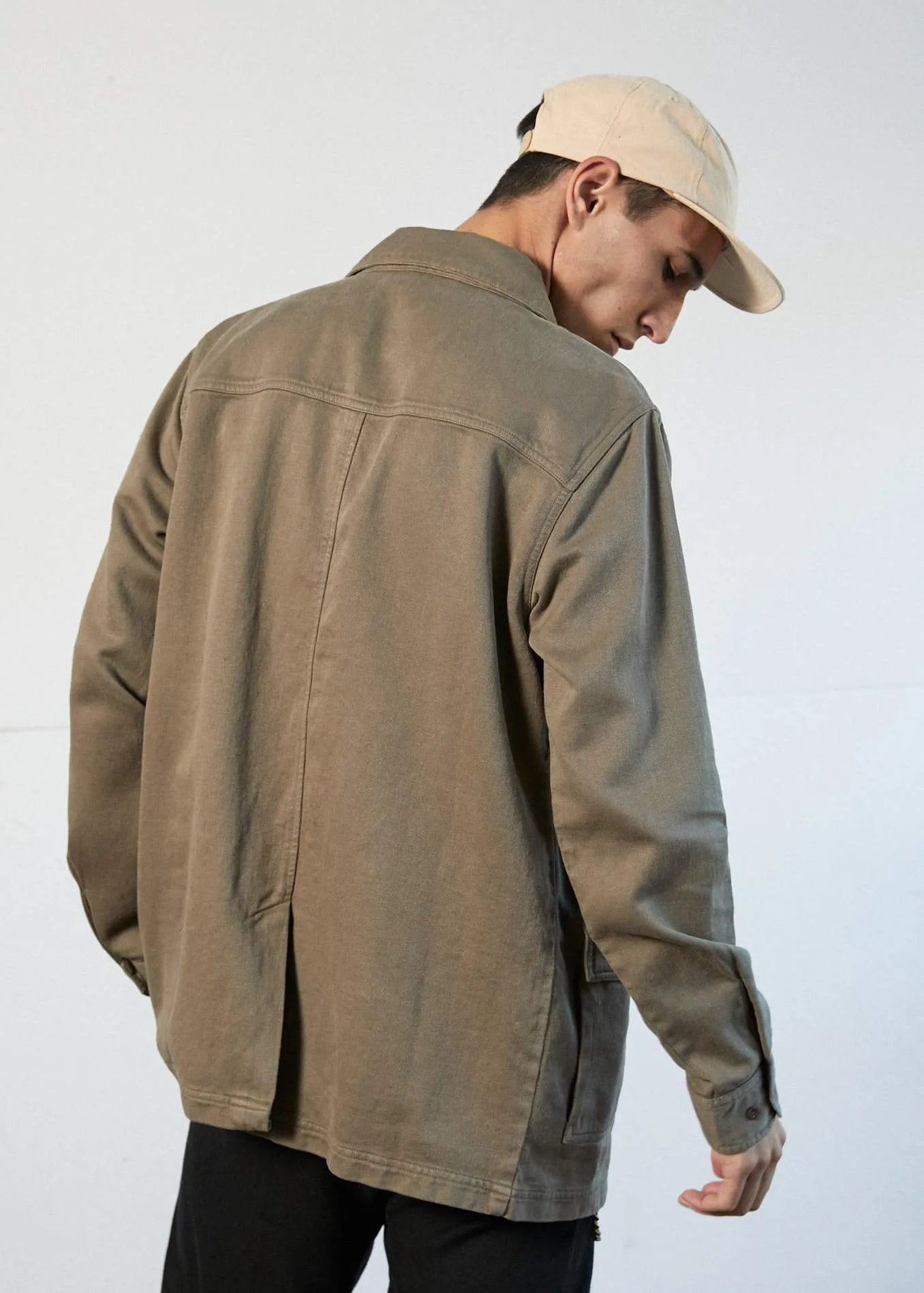 Afends Mens Troop - Hemp Jacket - Covert Green