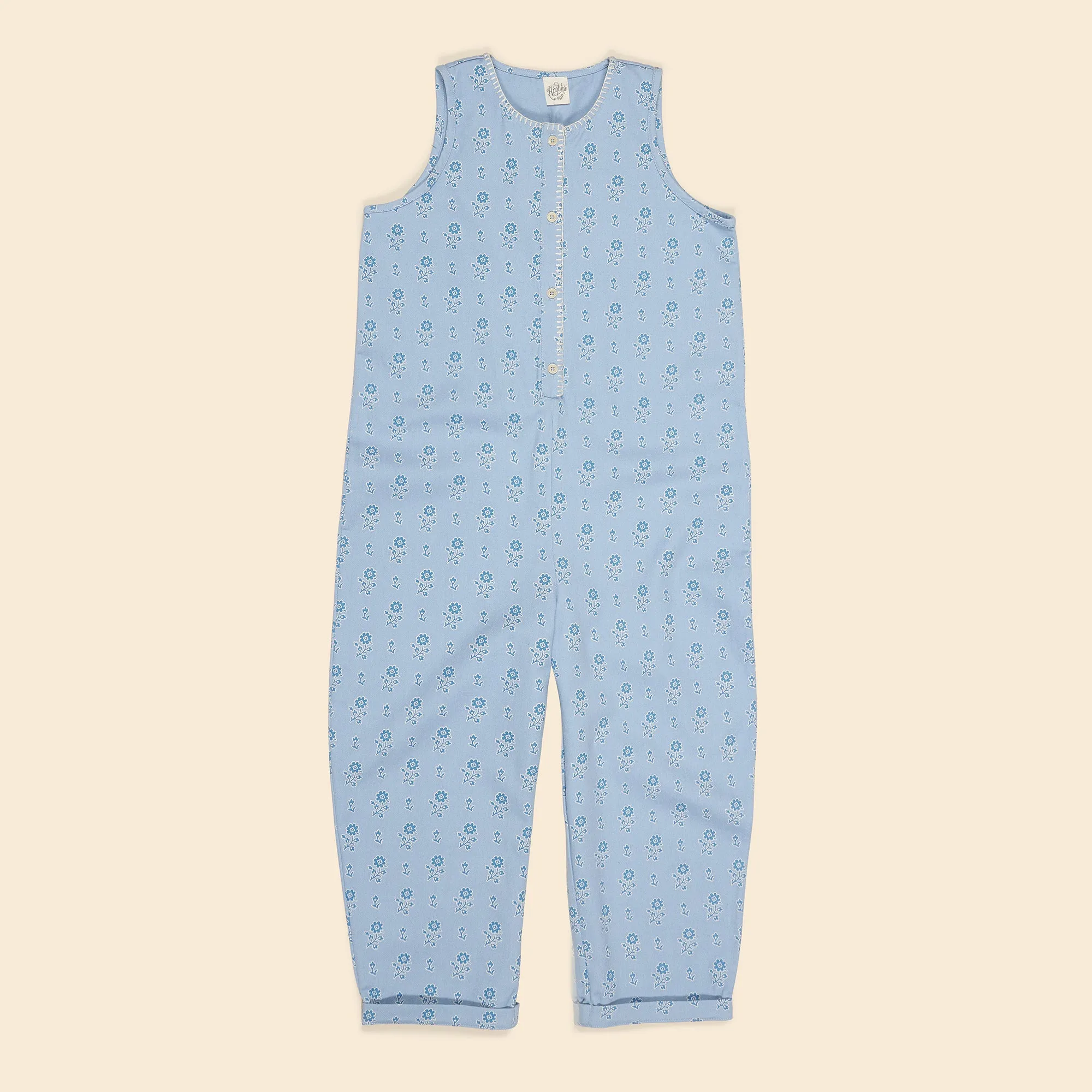 Apolina - Tina overall - Folk Floral Blue Mist