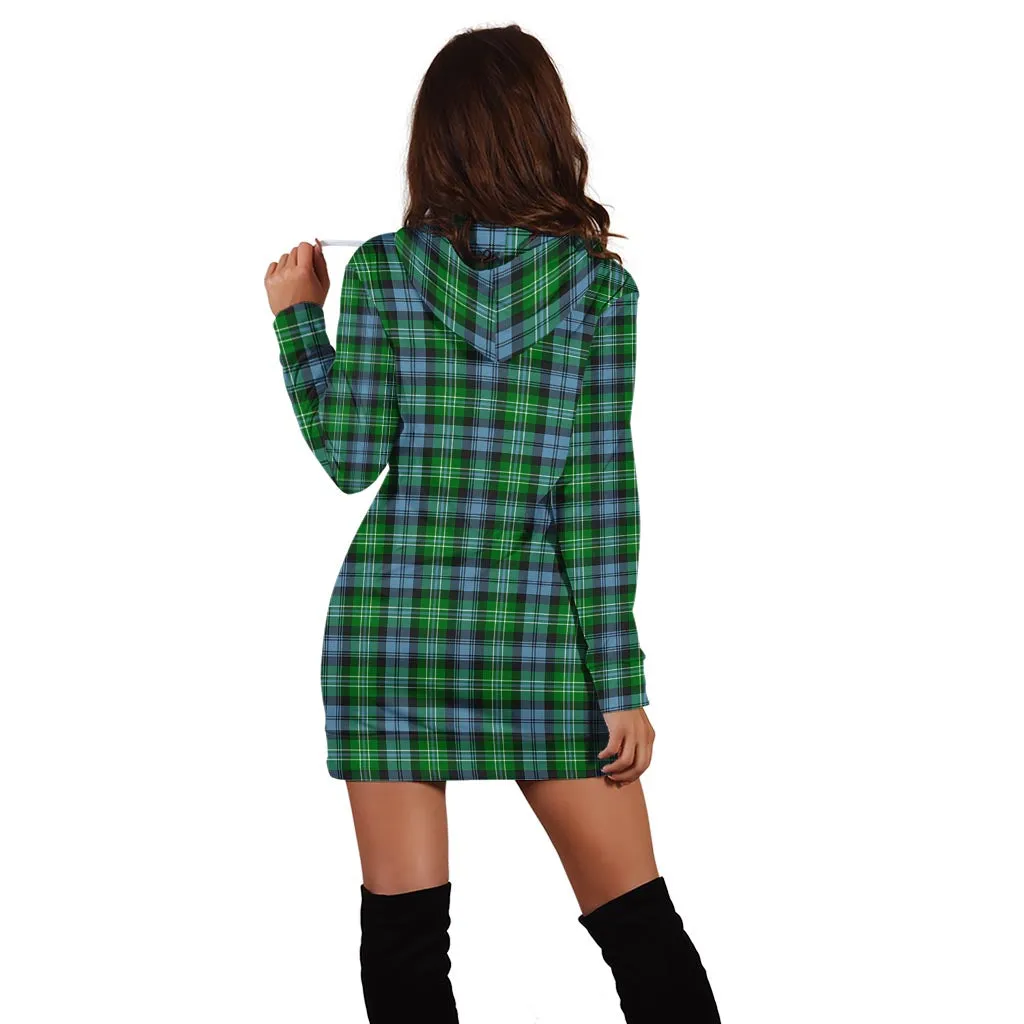 Arbuthnot Ancient Tartan Hoodie Dress with Family Crest