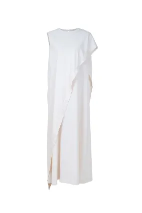 ASYMMETRIC DRESS IN LIGHT BEIGE