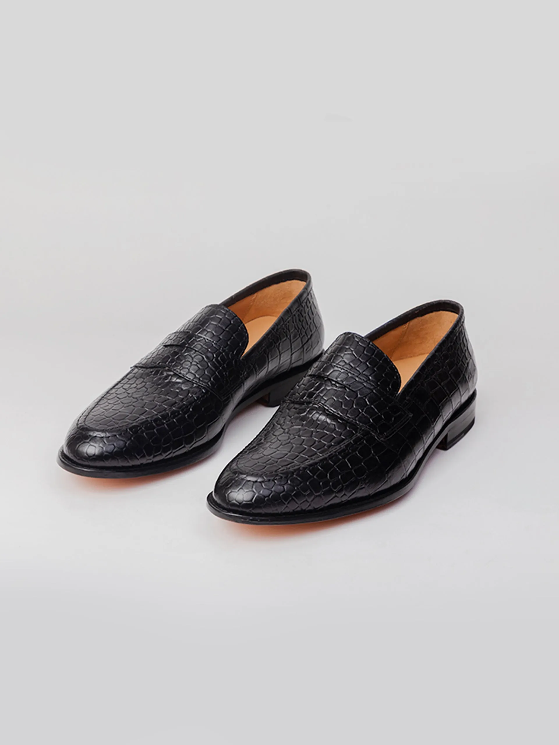 Balaclava Embossed Loafer - Black