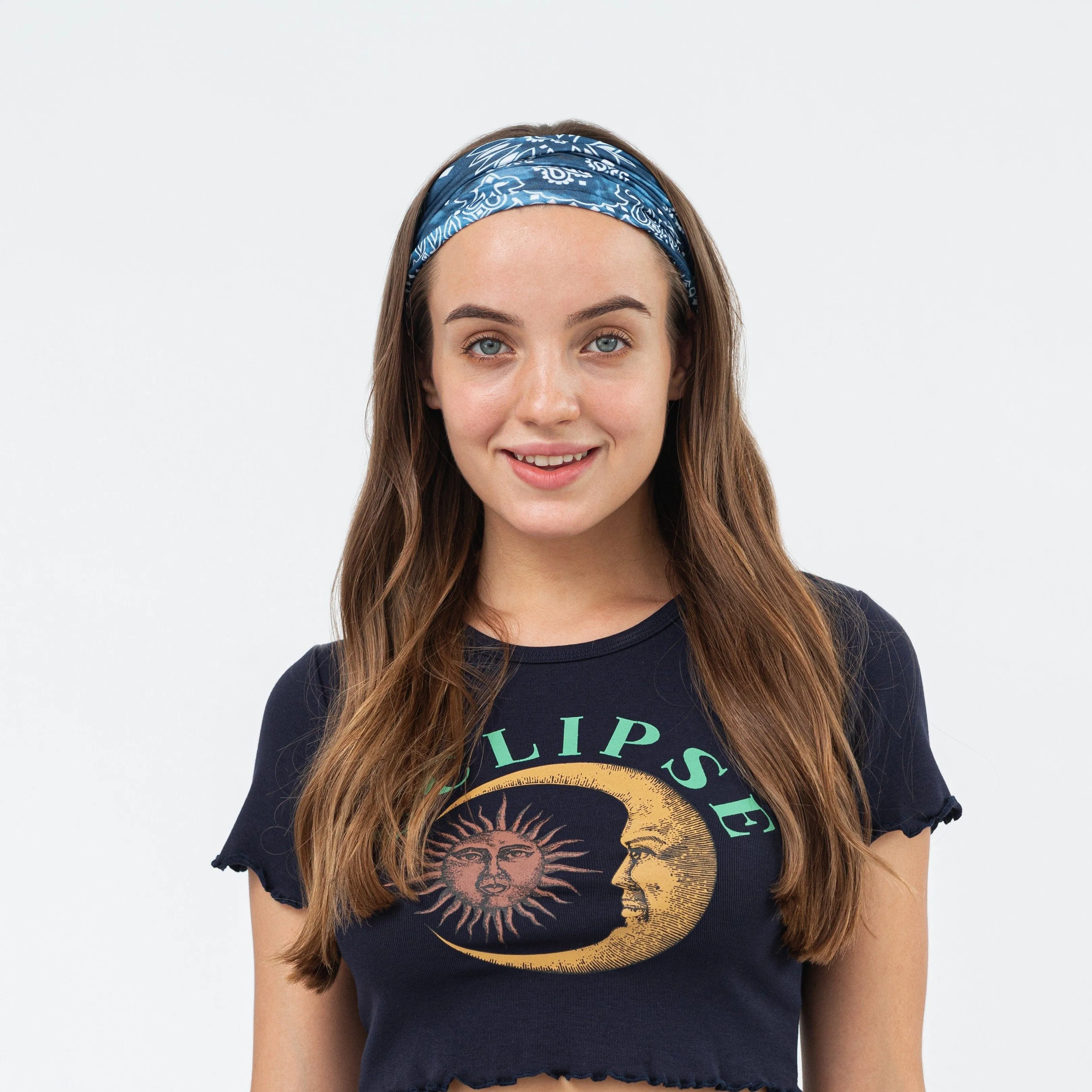 Bandana Face Mask - Navy Paisley Tie Dye (Available online only)