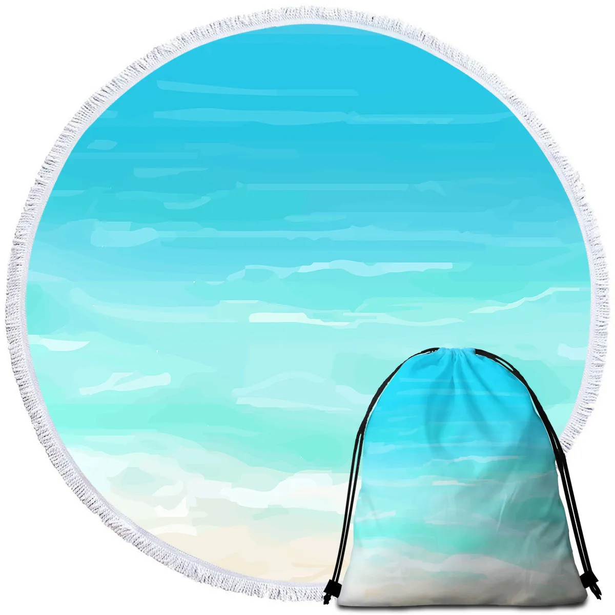 Beach Colors Round Beach Towel