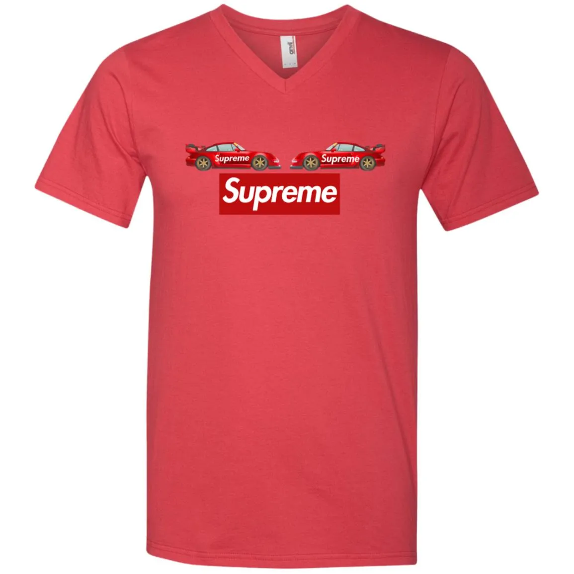 Best Supreme Car T-shirt Men V-Neck T-Shirt