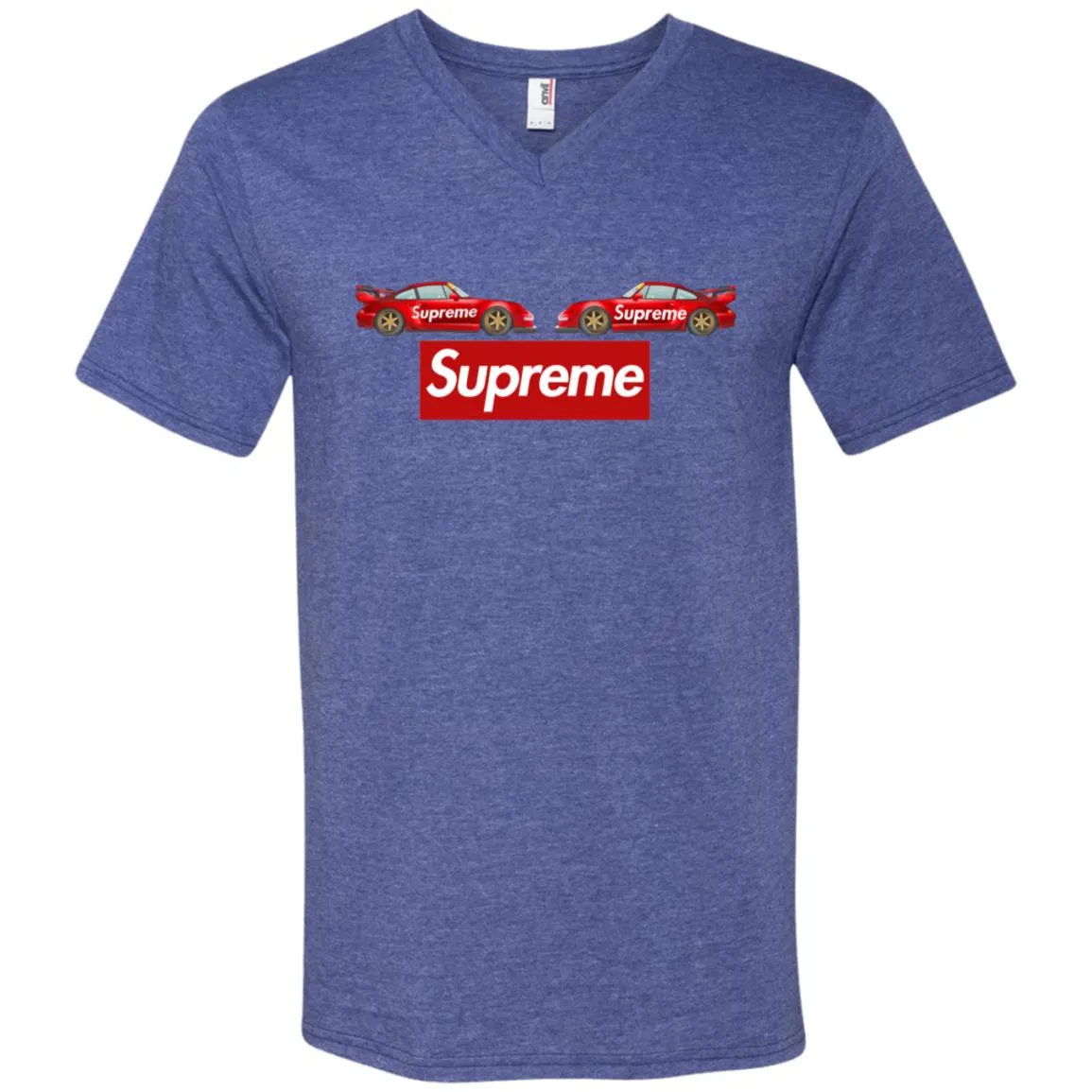 Best Supreme Car T-shirt Men V-Neck T-Shirt