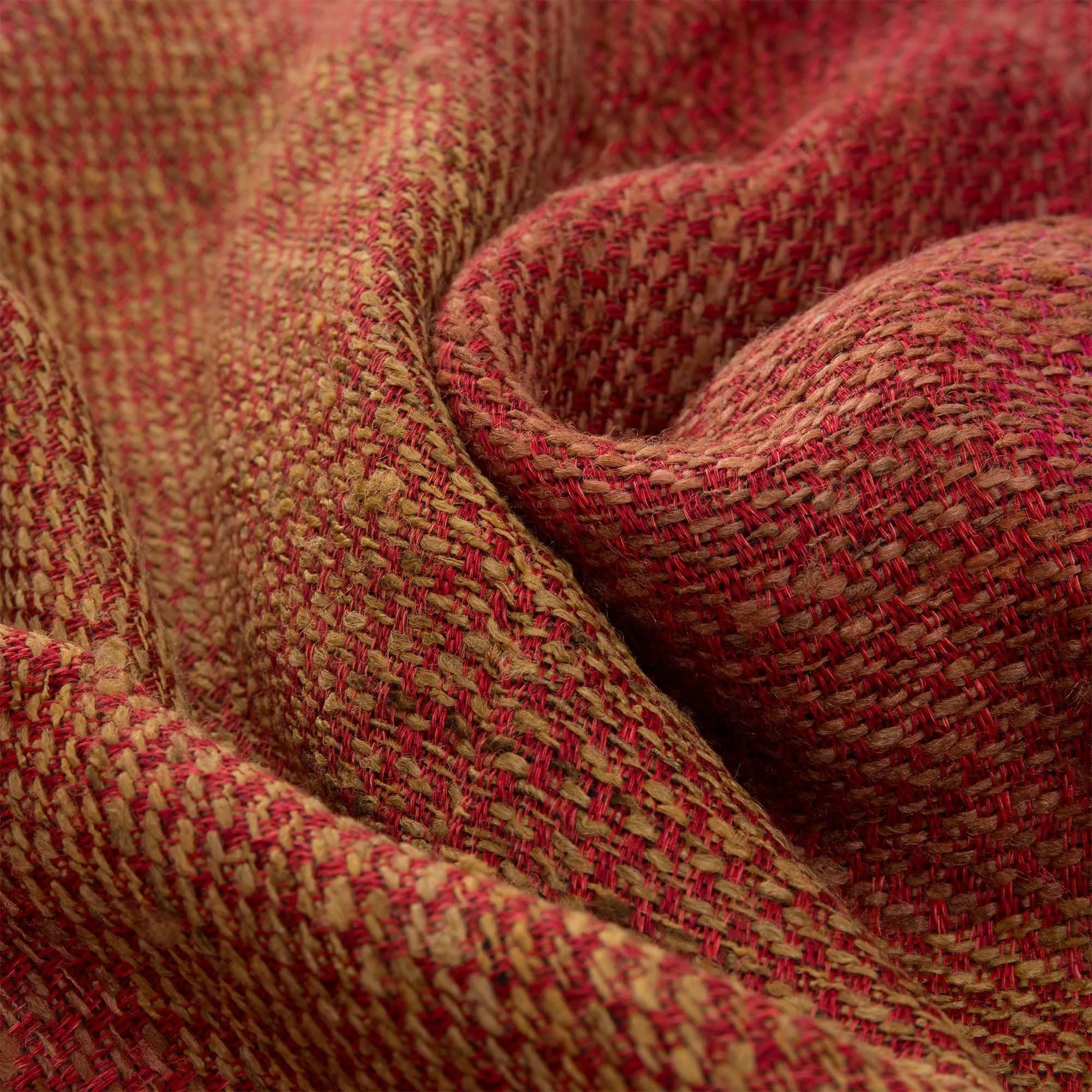 Birami Linen Blanket [Red/Orange/Mustard]