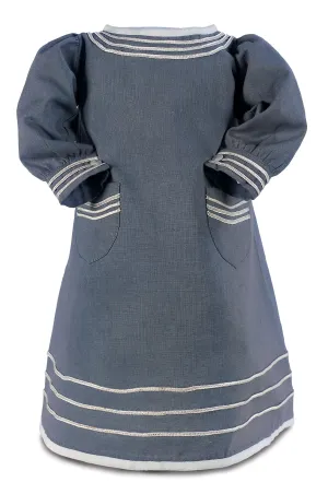 Blue Cotton Smock Dress