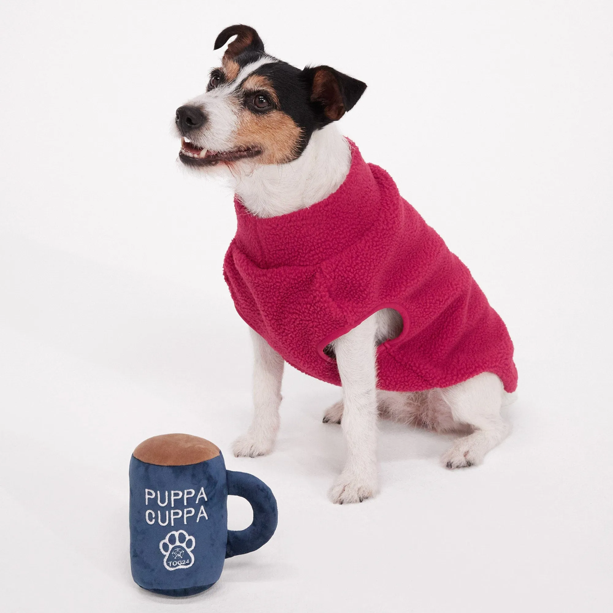 Bow-wow XL Sherpa Dog Coat - Cerise