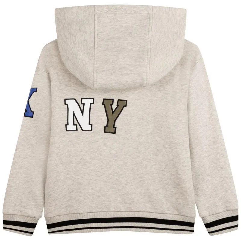 Boys Grey Zip Up Hoodie