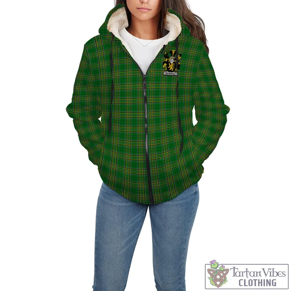 Bramhall Irish Clan Tartan Sherpa Hoodie with Coat of Arms