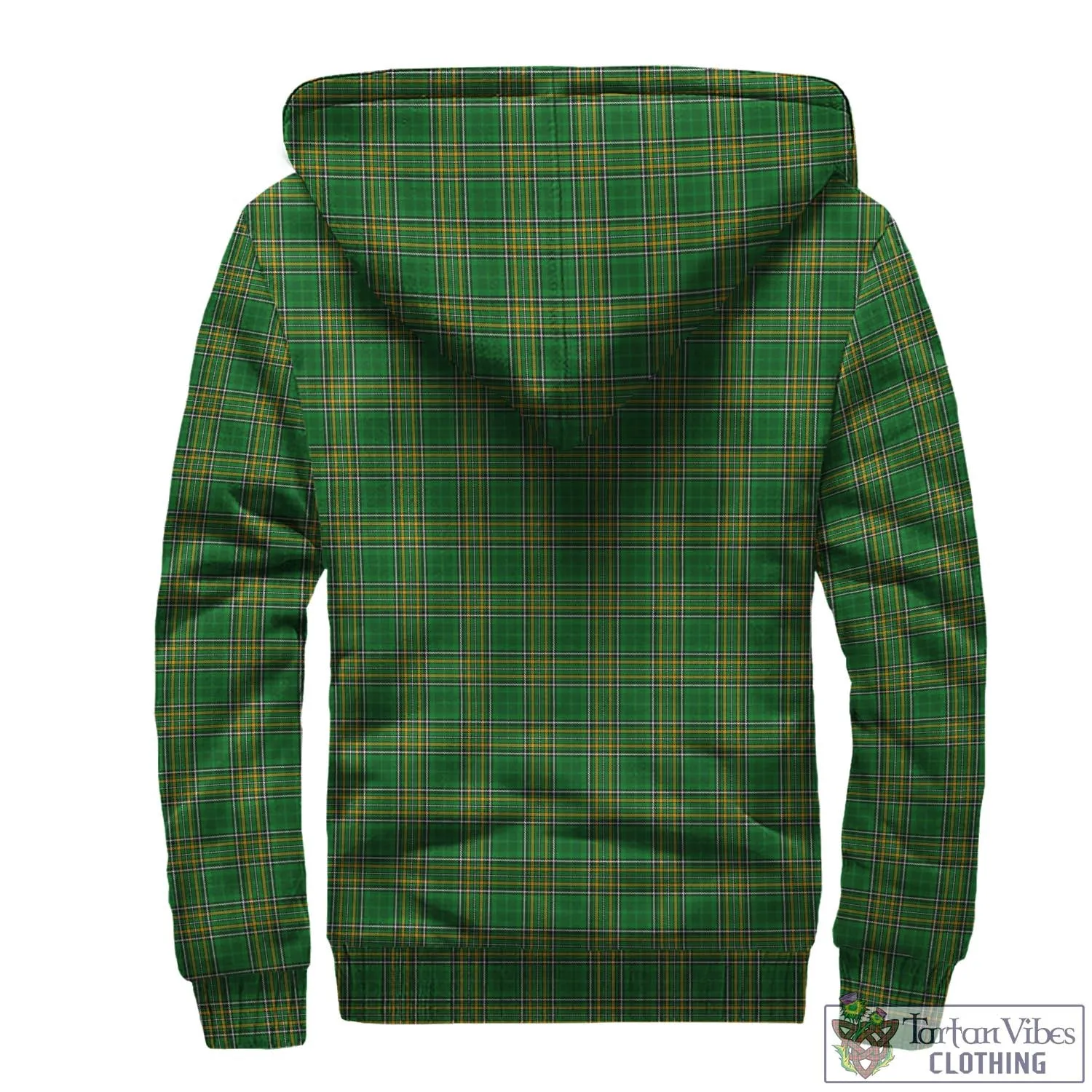 Bramhall Irish Clan Tartan Sherpa Hoodie with Coat of Arms