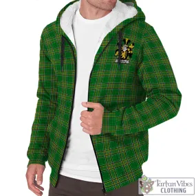 Bramhall Irish Clan Tartan Sherpa Hoodie with Coat of Arms