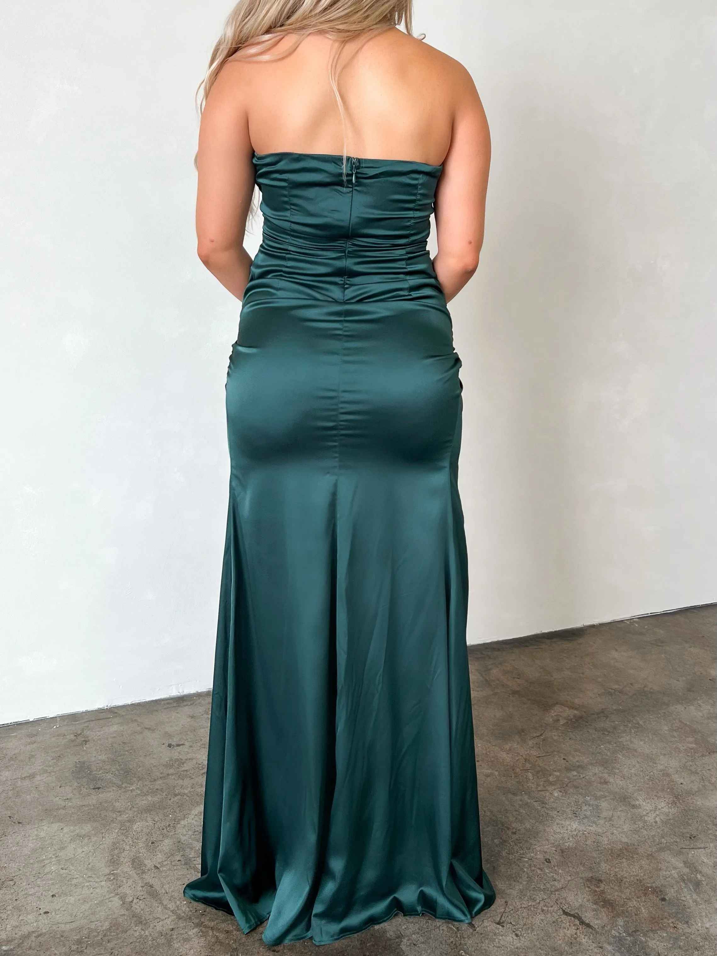 Brandi Long Dress (Hunter Green)