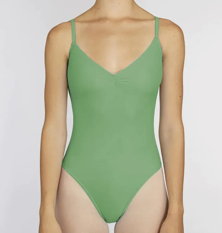 Bullet Pointe | Pinch-Front Leotard | Basil