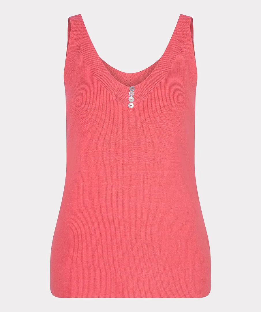 Button Camisole - Strawberry