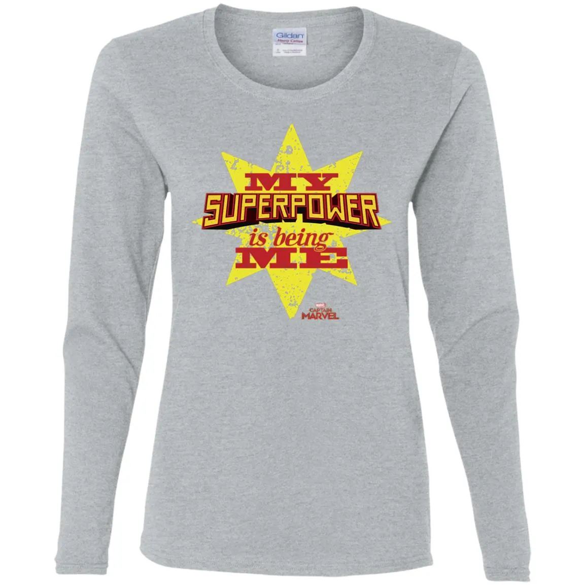 Captain Marvel My Superpower Is Being Me Women Long Sleeve Shirt