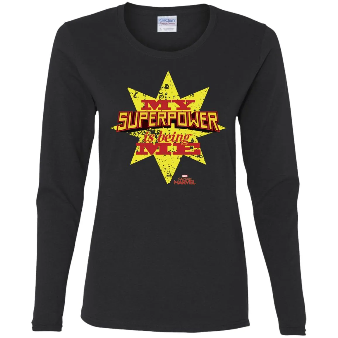 Captain Marvel My Superpower Is Being Me Women Long Sleeve Shirt