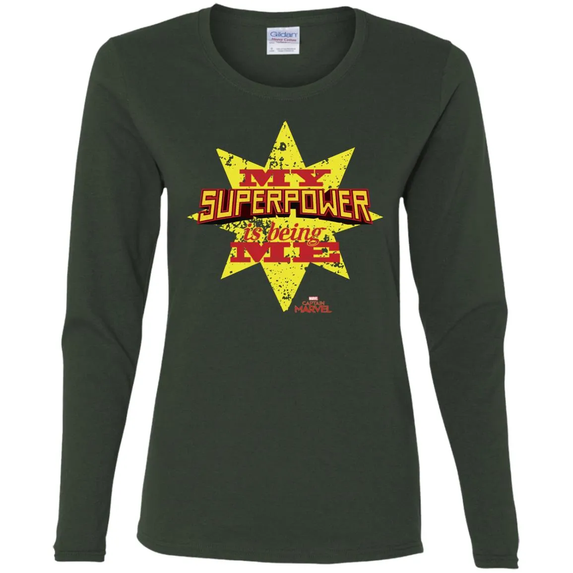 Captain Marvel My Superpower Is Being Me Women Long Sleeve Shirt