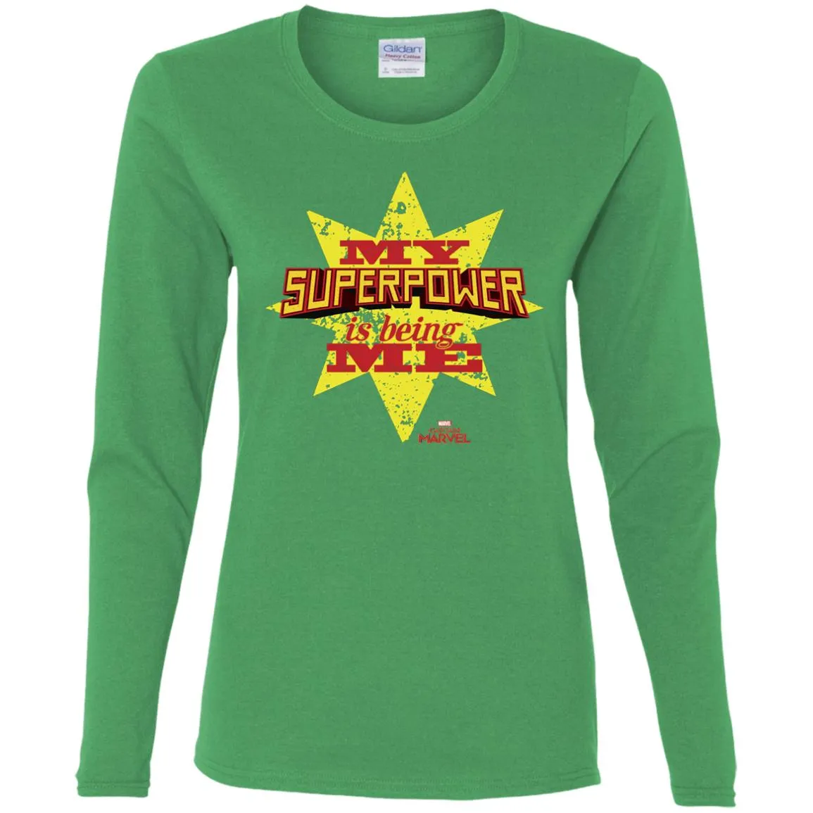 Captain Marvel My Superpower Is Being Me Women Long Sleeve Shirt