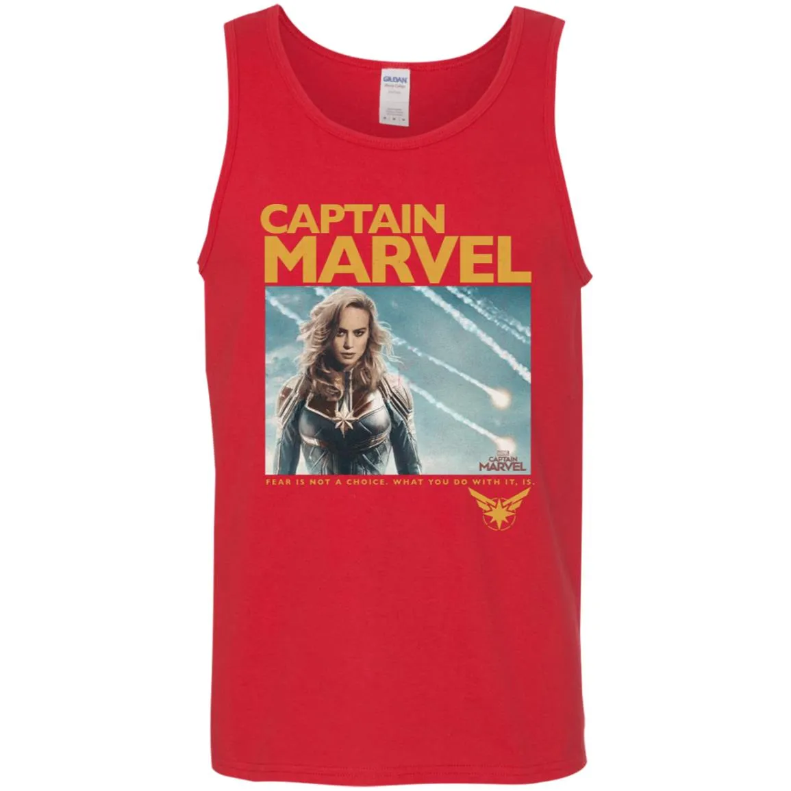 Captain Marvel Vintage Movie Poster Style Men Cotton Tank