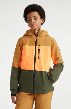 Carbonite Snow Jacket | Rich Caramel Colour block