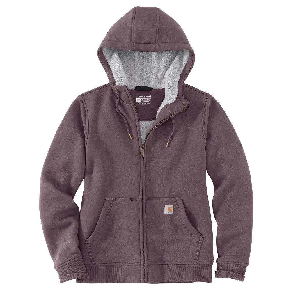 'Carhartt' Women's Clarksburg Sherpa-lined Full Zip Hoodie - Blackberry Heather