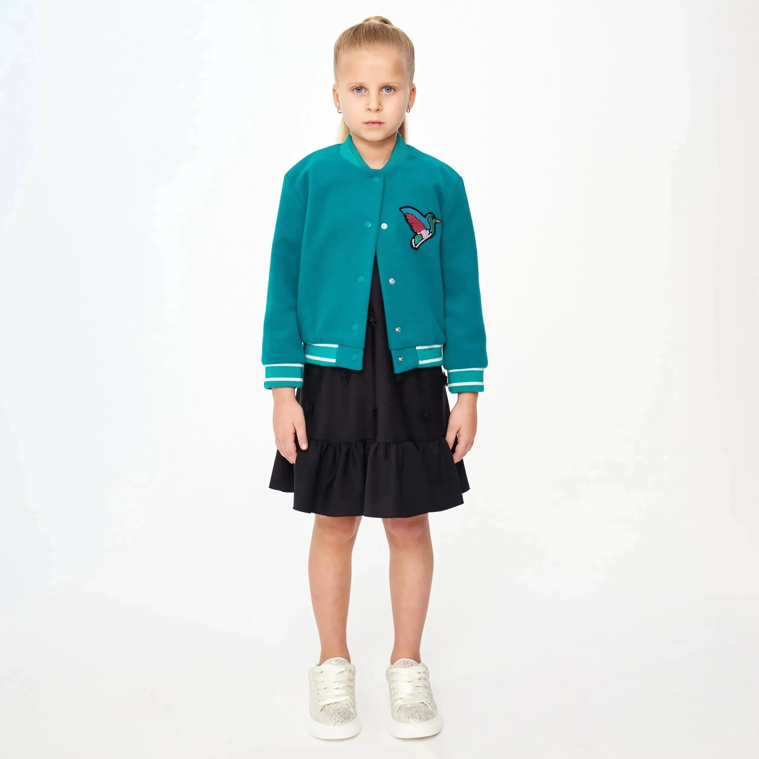 Cashmere Blend Varsity Jacket