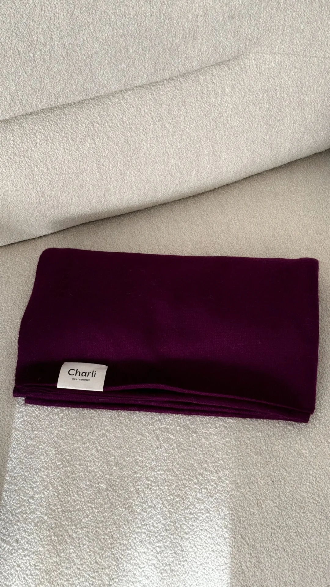 CASHMERE TRAVEL WRAP - DARK CHERRY