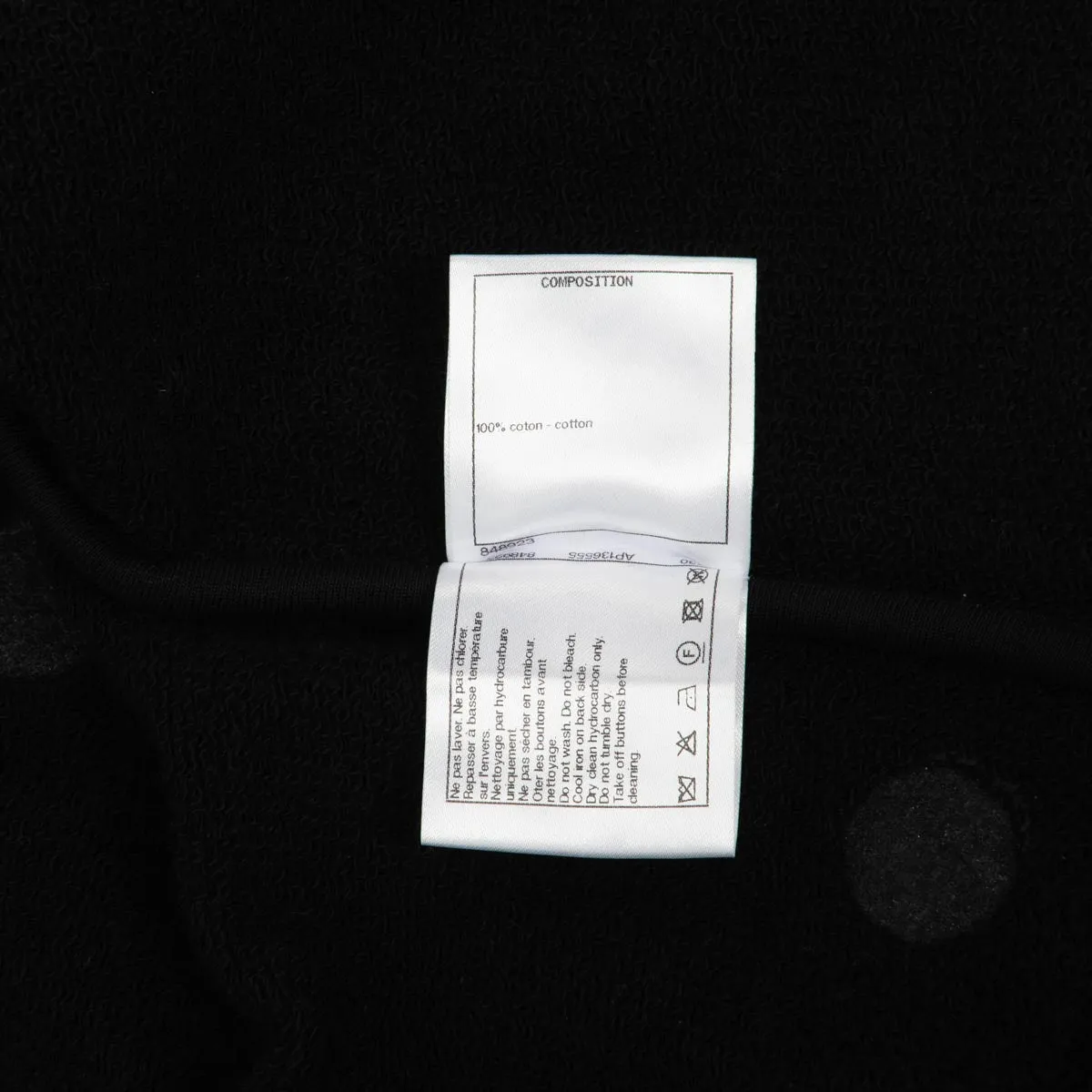 Chanel Black Jersey Bijoux CC Cardigan FR 34