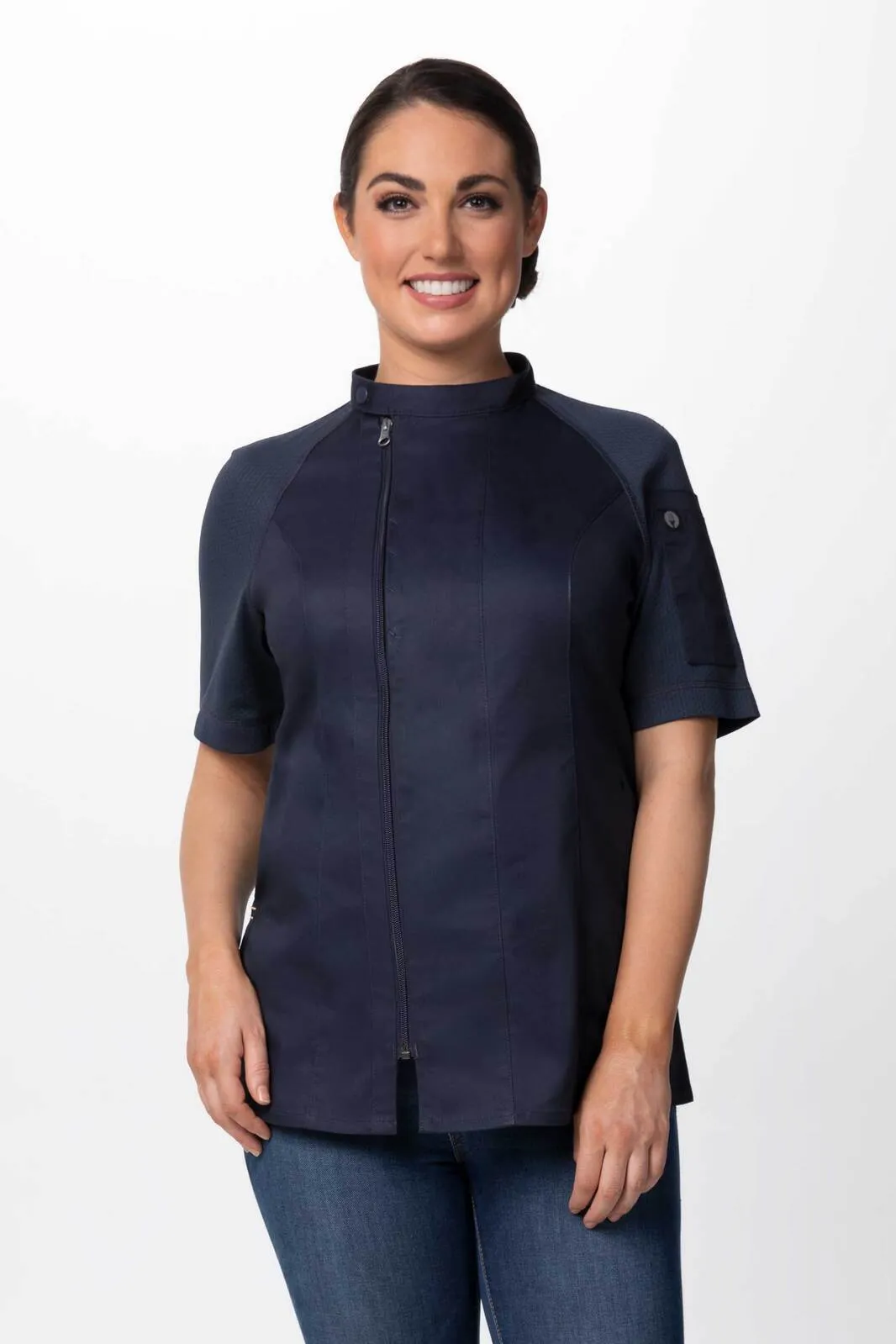 Chef Works Womens Varkala Chef Jacket- Grey