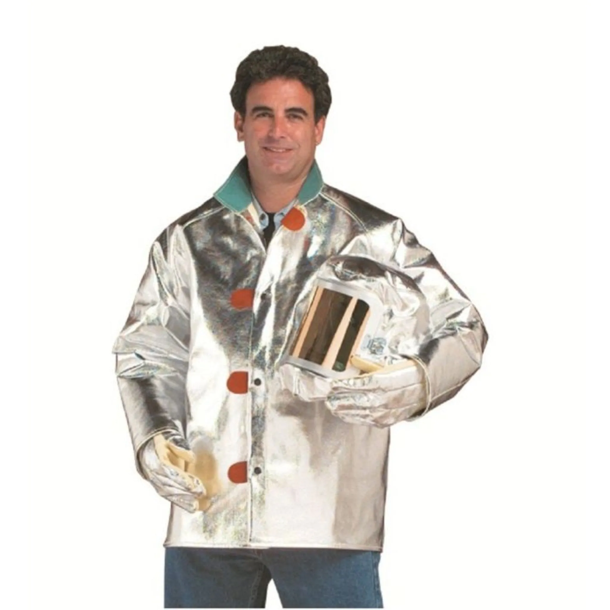 Chicago Protective Apparel 600-AKV-S 19 Oz. Aluminized Para-Aramid Blend Jacket, Small, 1 Each