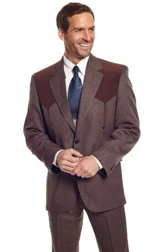 Circle S Mens Heather Chestnut Polyester Boise Sportcoat Jacket Blazer 46 L