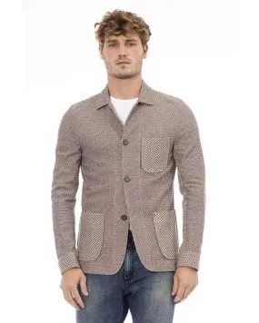 Classic Cotton Blazer with Front Pockets and Button Closure