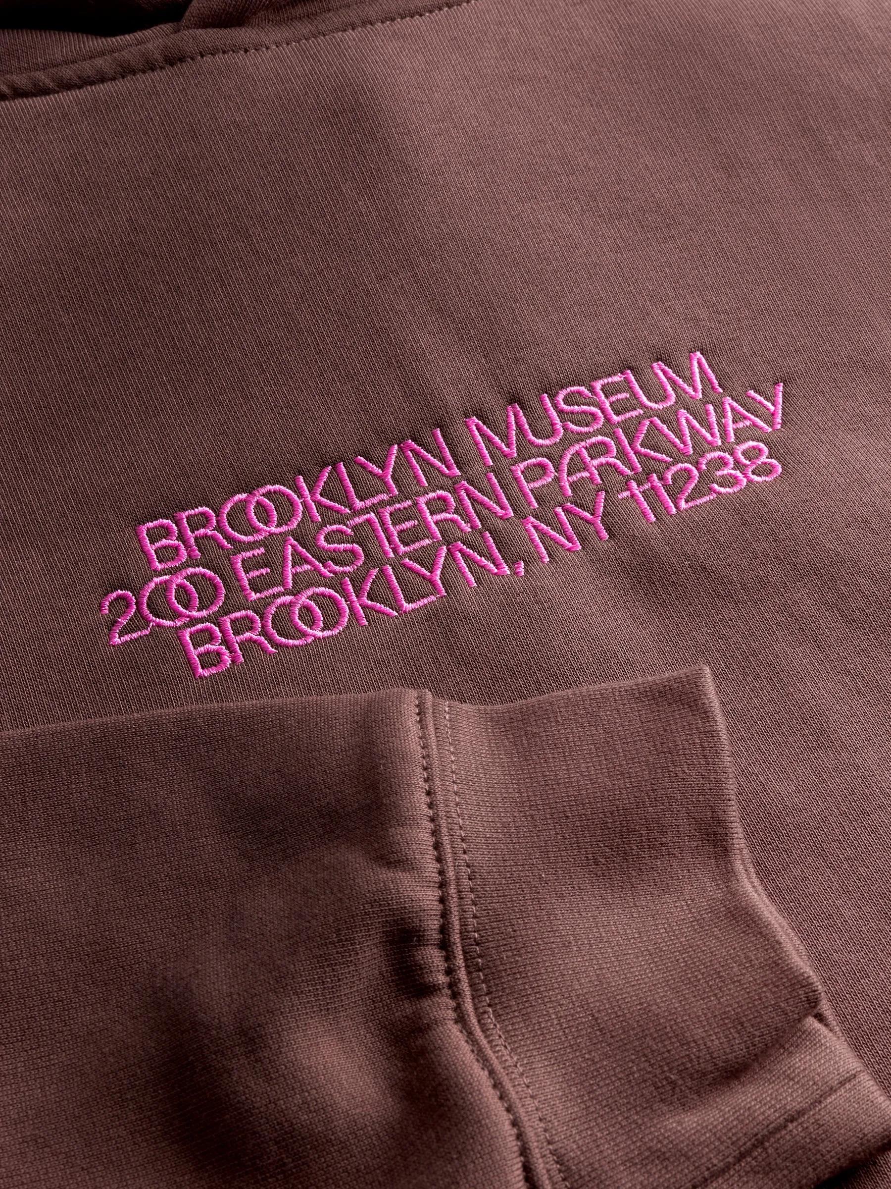 Classic Embroidered Hoodie, Brownstone