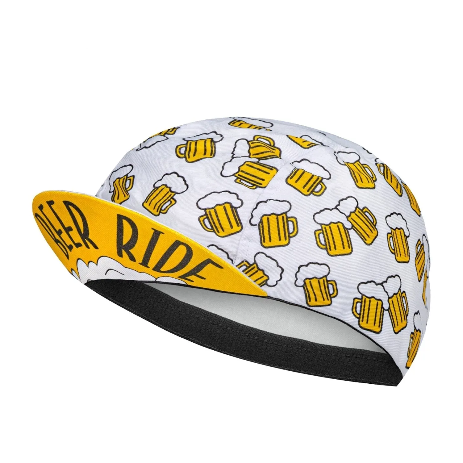 Classic Retro White Beer Polyester Bicycle  Men's Caps Quick Dry Breathable Summer Sports Cycling Balaclava