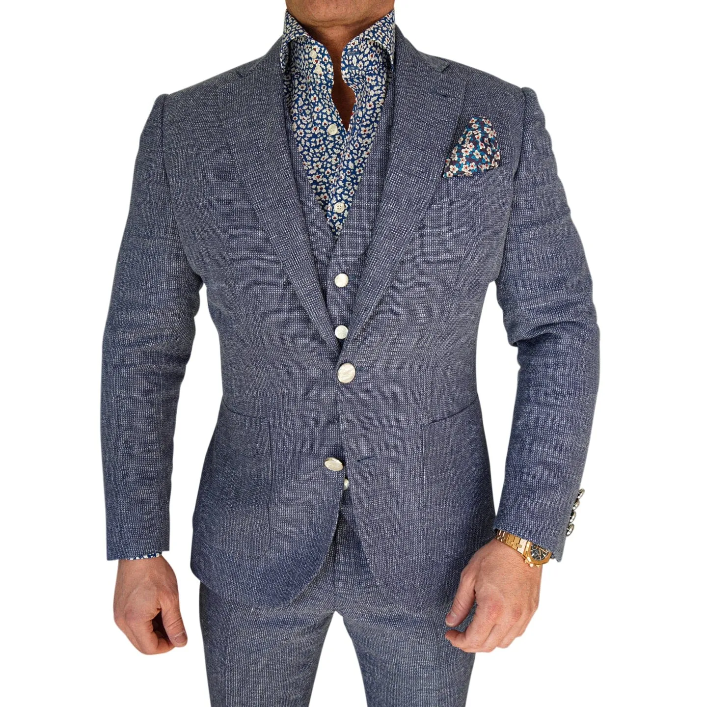 Cobalt Tweed Jacket