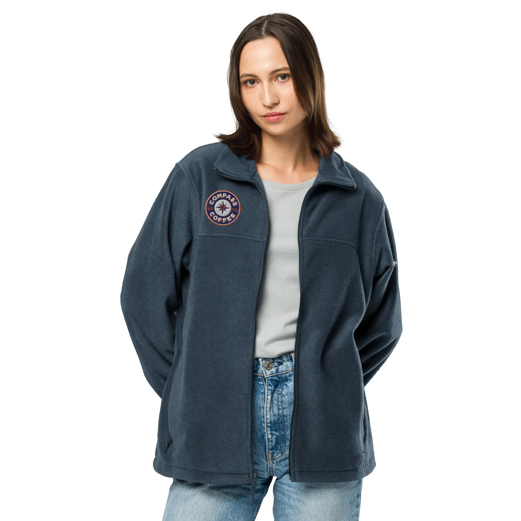 Compass Coffee Columbia Fleece Jacket