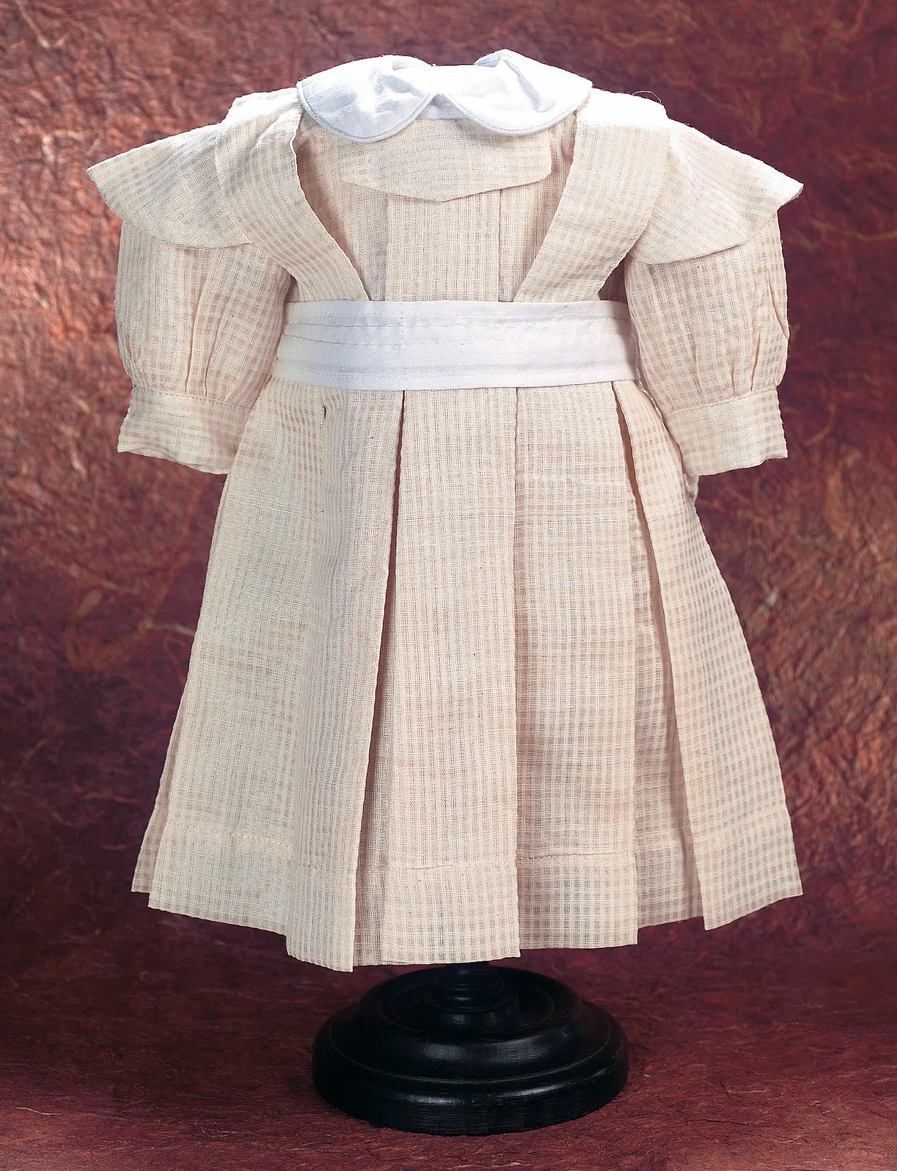 Cream/Ecru Silk Dress With Chemisette