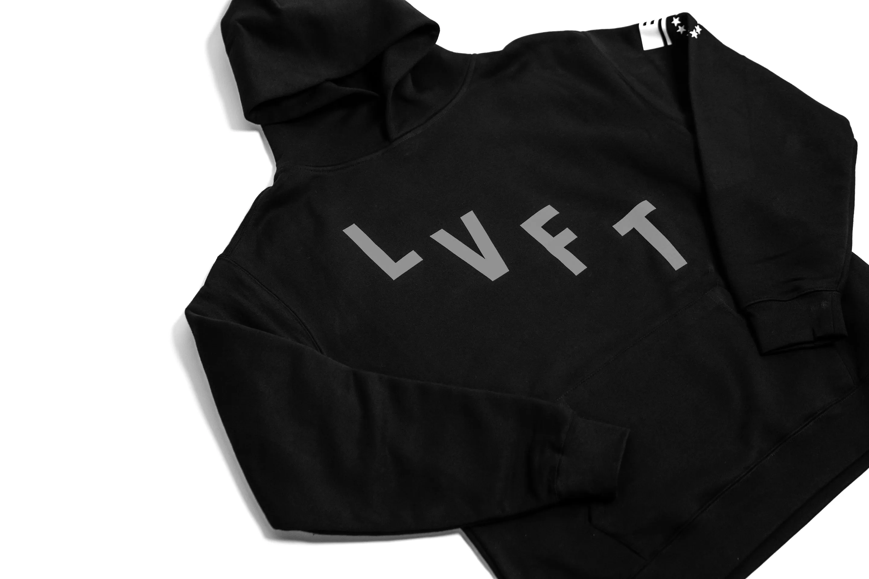 Crew Pullover Hoodie - Black