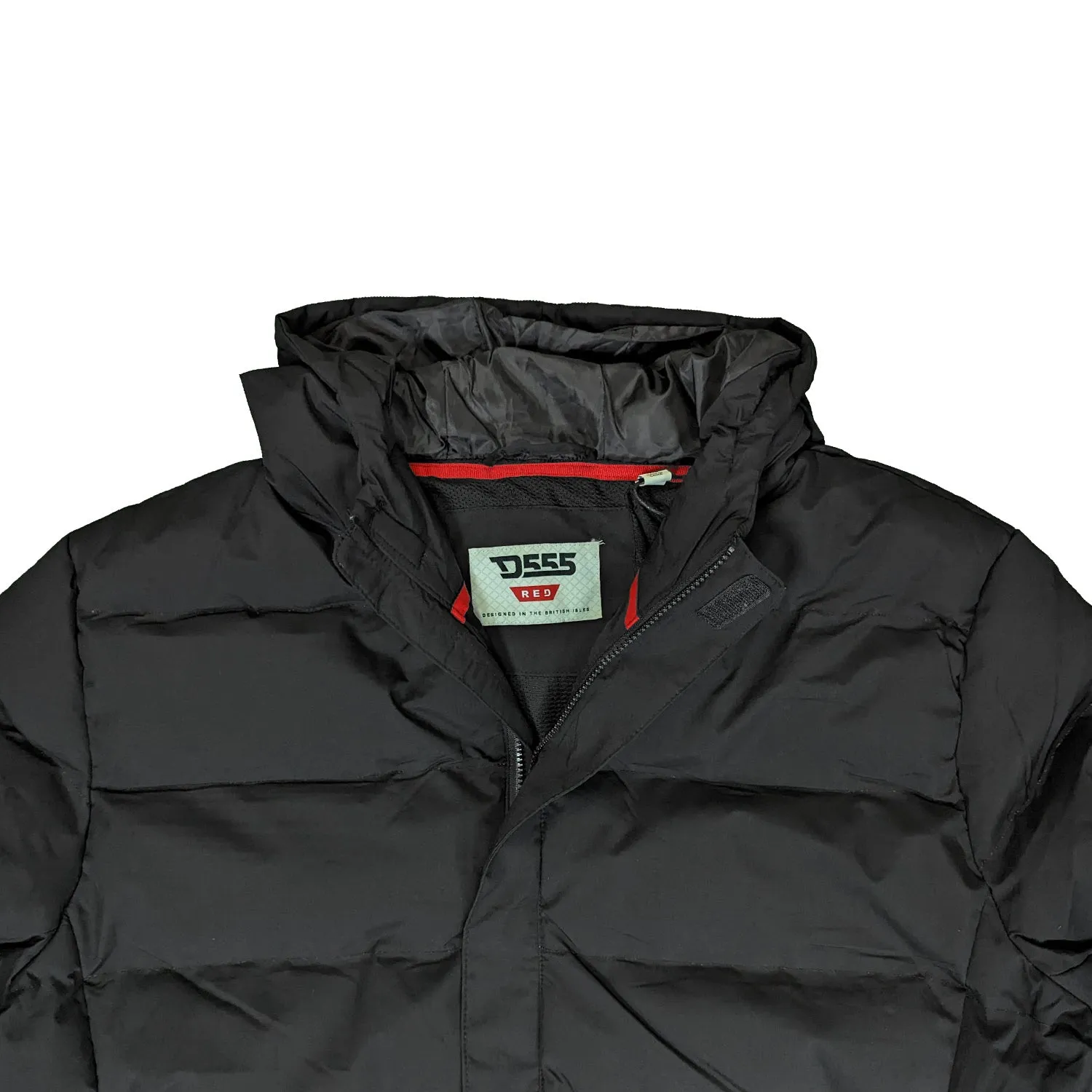 D555 Quitted Parka Jacket - Grove - Black