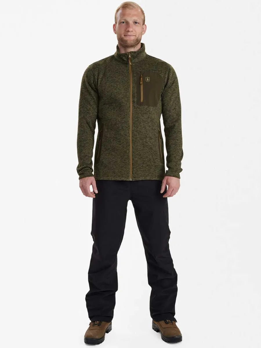 DEERHUNTER Sarek Knitted Jacket - Men's - Olive Night Melange