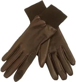 Dents Silk Lined Leather Shooting Gloves