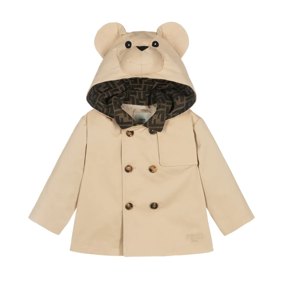 Desert Sand Unisex FF Baby Bear Trench Jacket