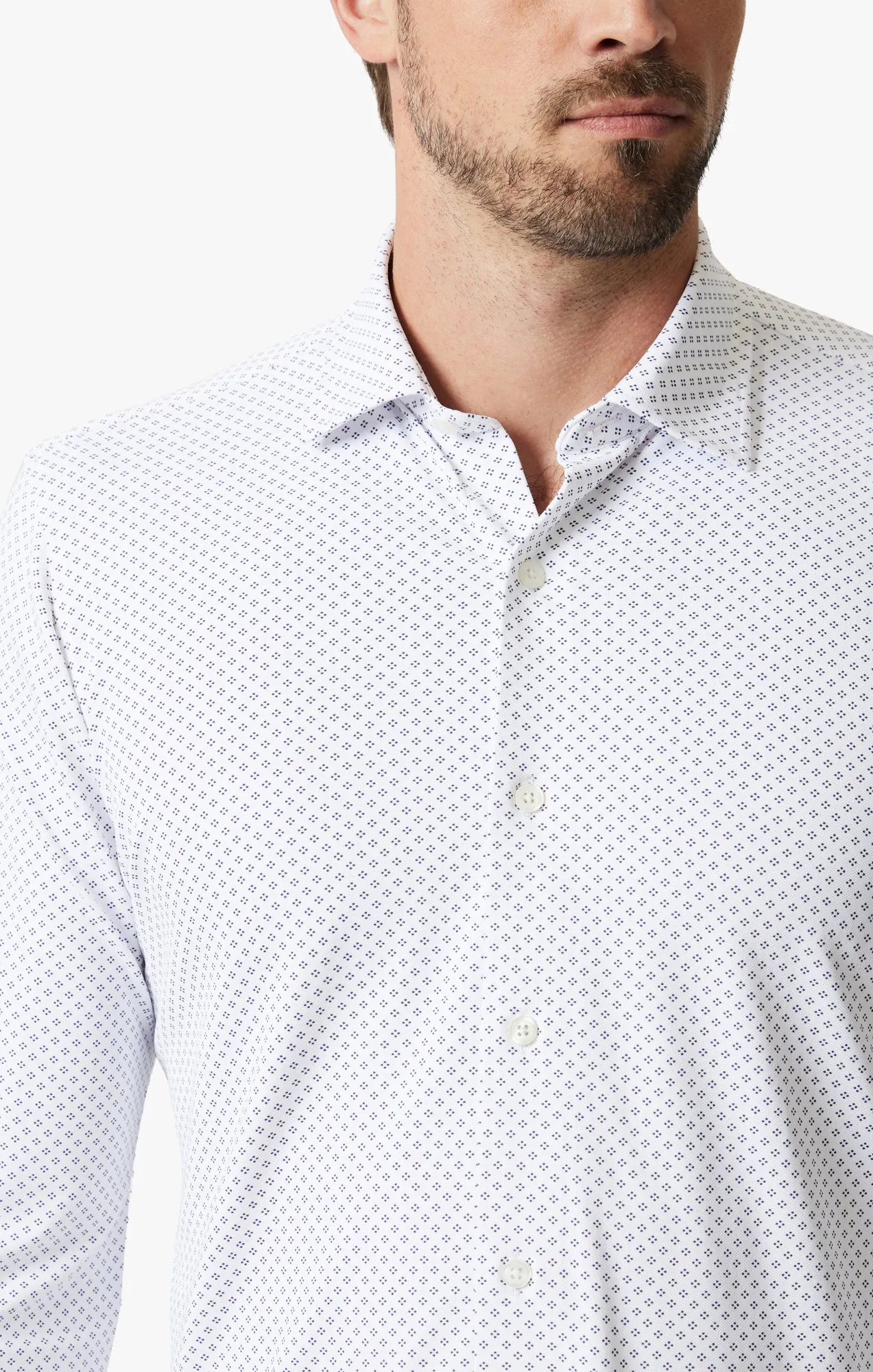 Diamond Dot Tech Shirt In White